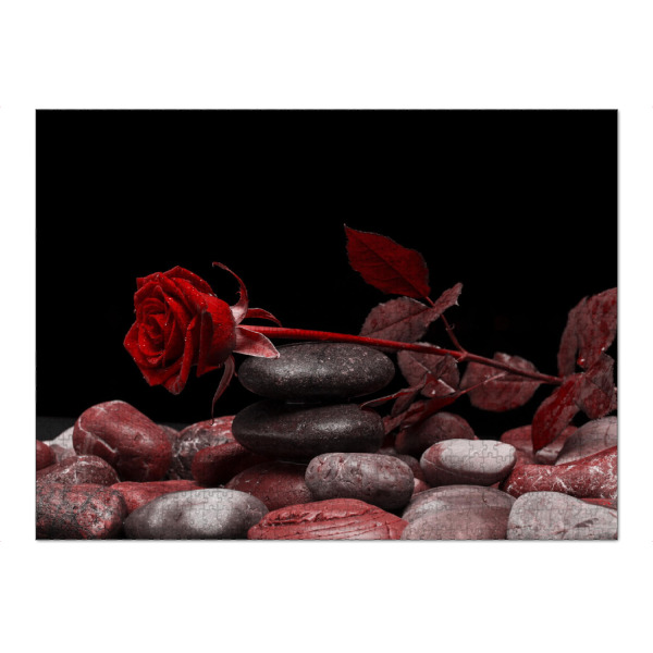 Puzzle Ravensburger "Rose Valentines rot" artboxONE - Natur,Floral,Abstrakt