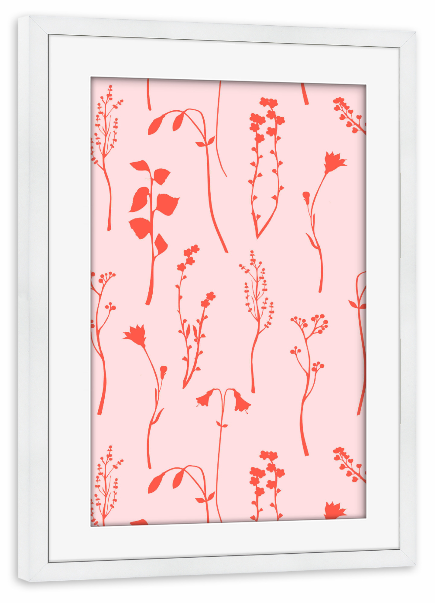 Poster mit Rahmen weiß "Botanical Blush" artboxONE - Natur,Abstrakt