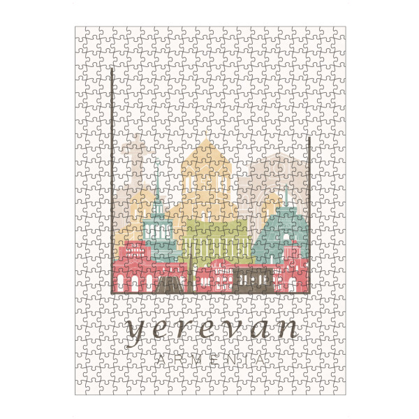 artboxONE Puzzle "Yerevan skyline pastel" artboxONE - Städte,Architektur