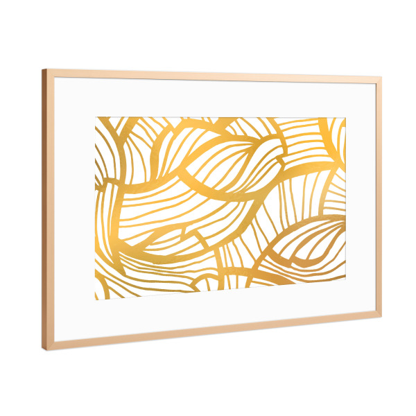 Poster mit Rahmen Kupfer "Golden Summer" artboxONE - Abstrakt
