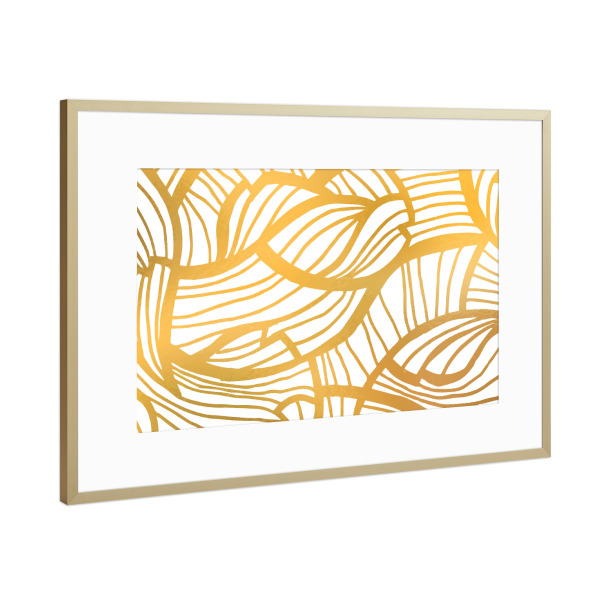 Poster mit Rahmen Gold "Golden Summer" artboxONE - Abstrakt