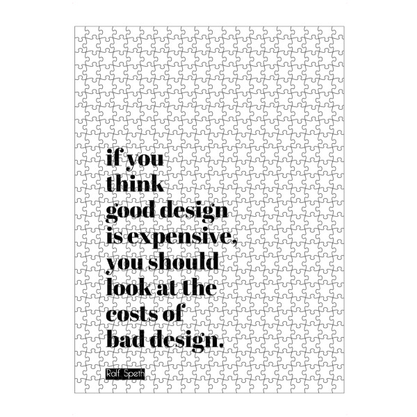 Puzzle Ravensburger "Expensive Design" artboxONE - Typografie,Schwarzweiß