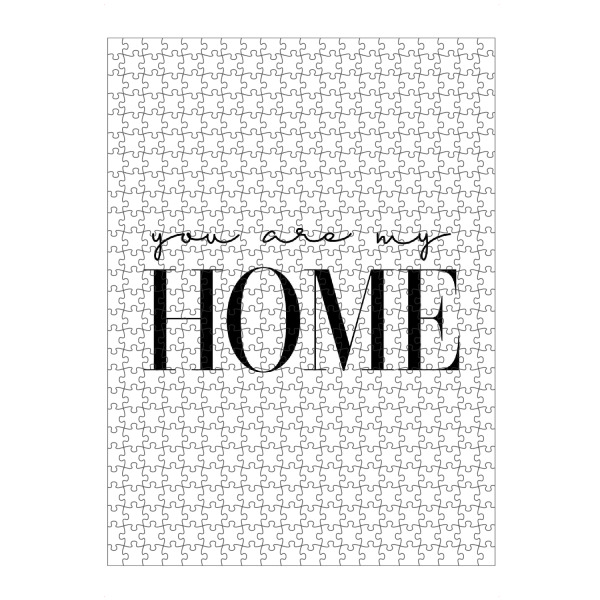 artboxONE Puzzle "You are my home" artboxONE - Typografie,Schwarzweiß,Liebe