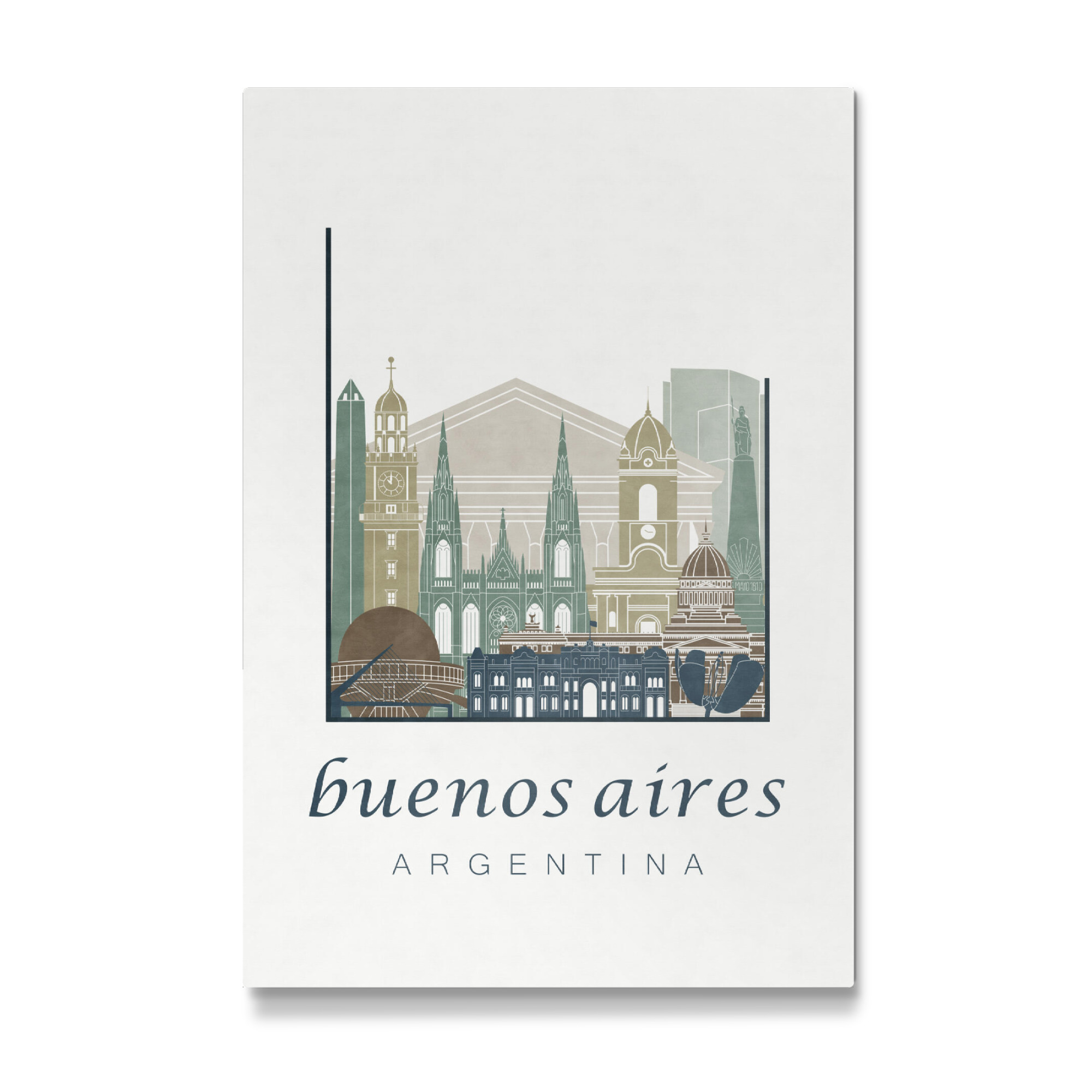 Galerie-Print "Buenos Aires skyline light blue" 75x50 cm artboxONE