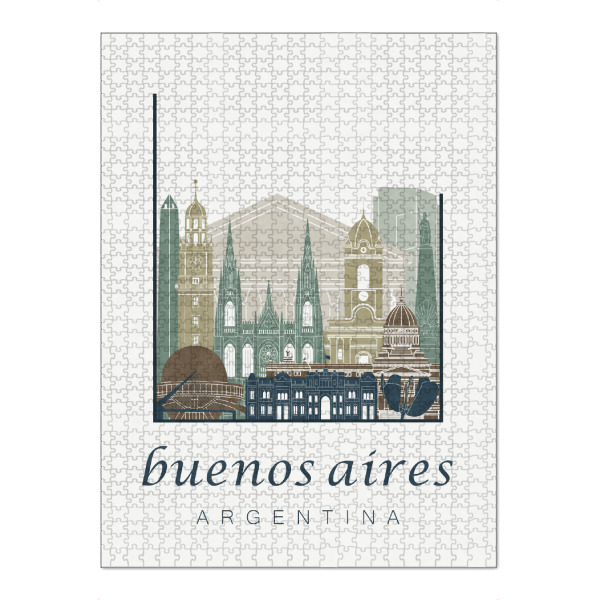Puzzle Ravensburger "Buenos Aires skyline light blue" artboxONE - Städte,Architektur