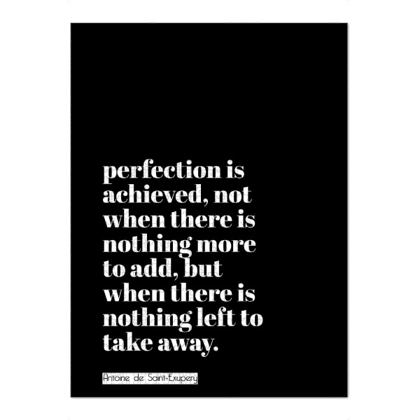 Puzzle Ravensburger "Perfection (black)" artboxONE - Typografie,Schwarzweiß - Design,Quote,Typography,Ui,Typo - Bild design