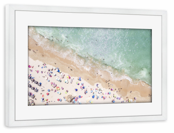 Poster mit Rahmen weiß "Pastel Beach" artboxONE - Reise,Reise / Strand und Meer
