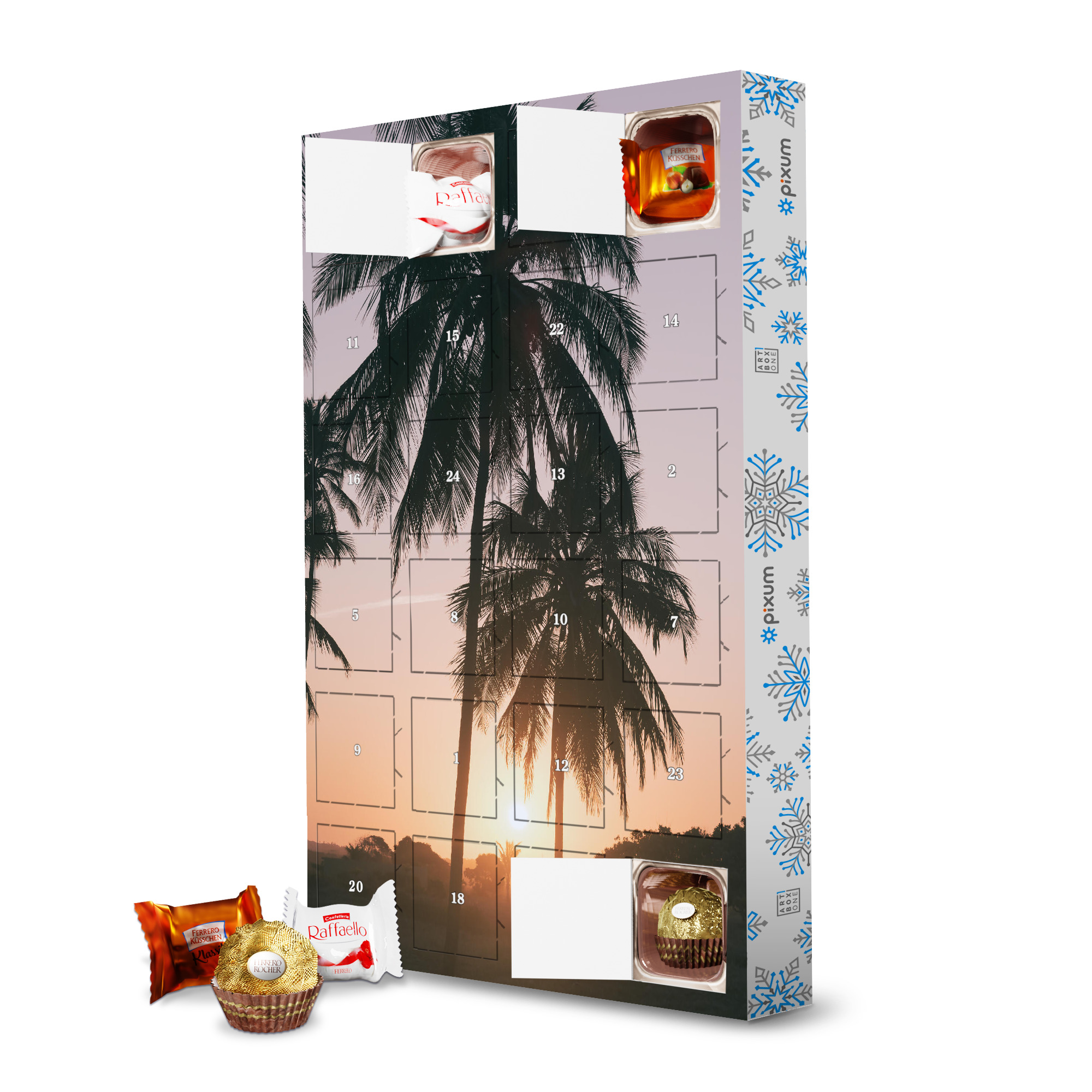 Adventskalender mit Ferrero Pralinen SUMMER FEELINGS artboxONE Adventskalender Natur