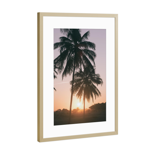 Poster mit Rahmen Gold "SUMMER FEELINGS" artboxONE - Natur,Reise / Strand und Meer