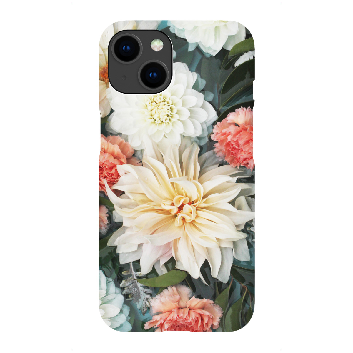"Yellow Orange Floral Artwork"für iPhone - Premium-Case Handyhülle artboxONE