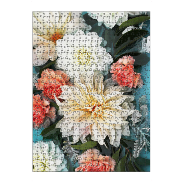 Puzzle Ravensburger "Yellow Orange Floral Artwork" artboxONE - Natur,Floral,Für Mama