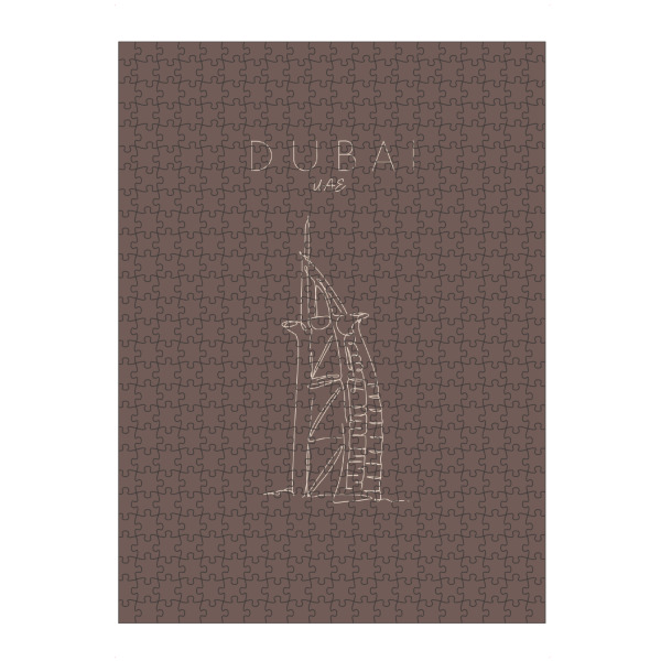 Puzzle Ravensburger "Hotel Dubai brown color" artboxONE - Städte,Reise,Städte / Dubai