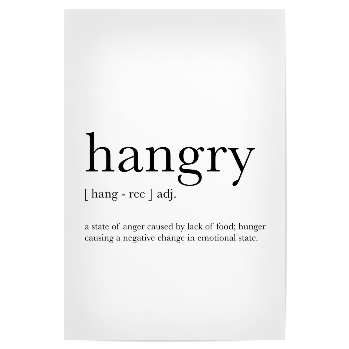 hangry-definition-als-poster-bei-artboxone-kaufen