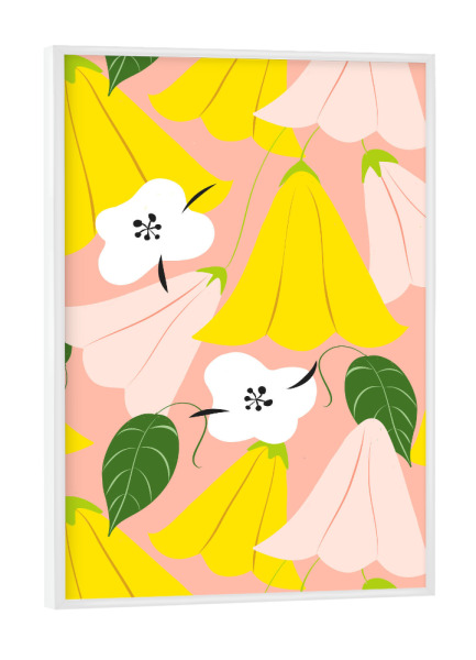 Poster mit weißem Rahmen "Bella" artboxONE - Floral