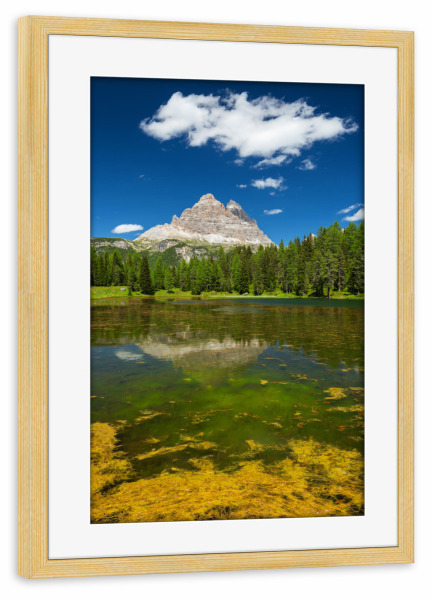 Poster mit Rahmen kiefer "Summer in Misurina" artboxONE - Natur,Reise