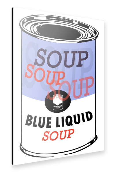 Alu-Dibond "Blue Liguid Soup" 30x20 cm artboxONE