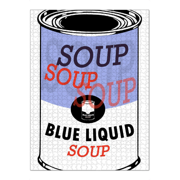 Puzzle Ravensburger "Blue Liguid Soup" artboxONE - Essen & Trinken,Abstrakt,Schwarzweiß,Essen & Trinken / Obst & Gemüse,Lustig