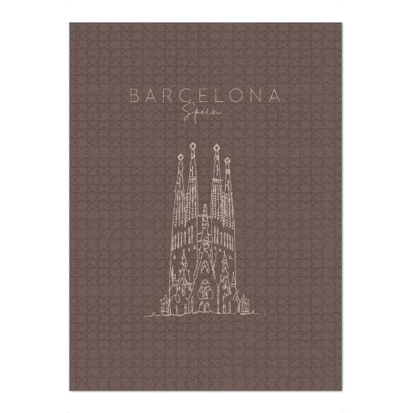 Puzzle Ravensburger "Sagrada Familia brown color" artboxONE - Städte,Reise,Städte / Barcelona