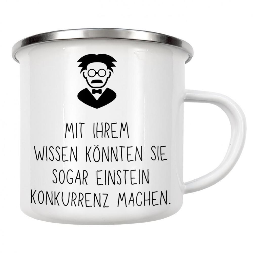 Emaille Tasse "Lehrer_Einstein" artboxONE - Typografie,Lehrersprüche,Lustig