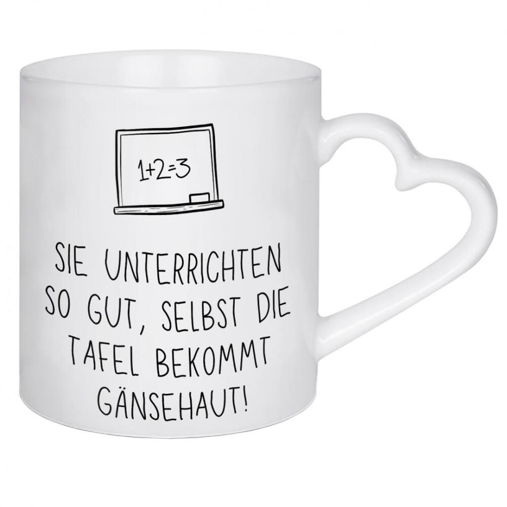 Herztasse "Guter Unterricht" artboxONE - Typografie,Comic,Lehrersprüche,Lustig