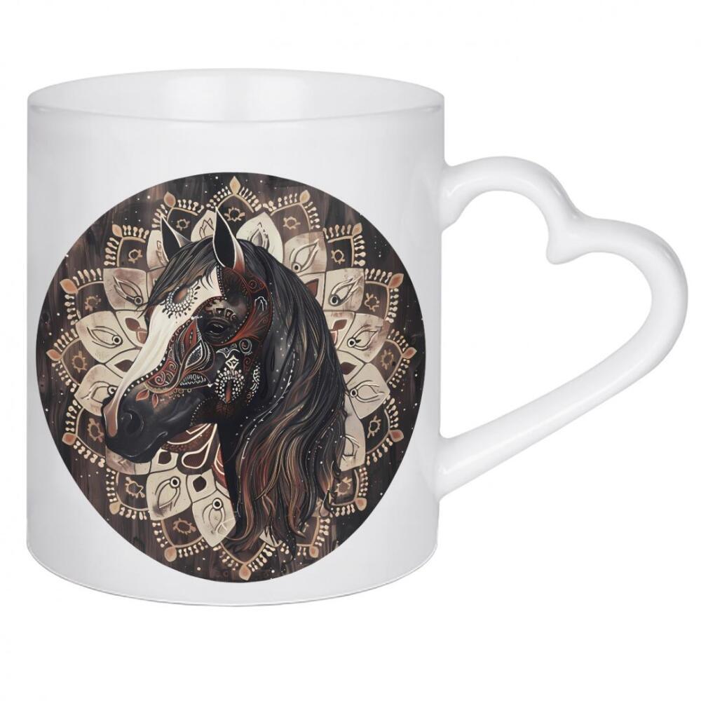 Herztasse "Mandala - Pferd" artboxONE - Natur,Tiere,Abstrakt