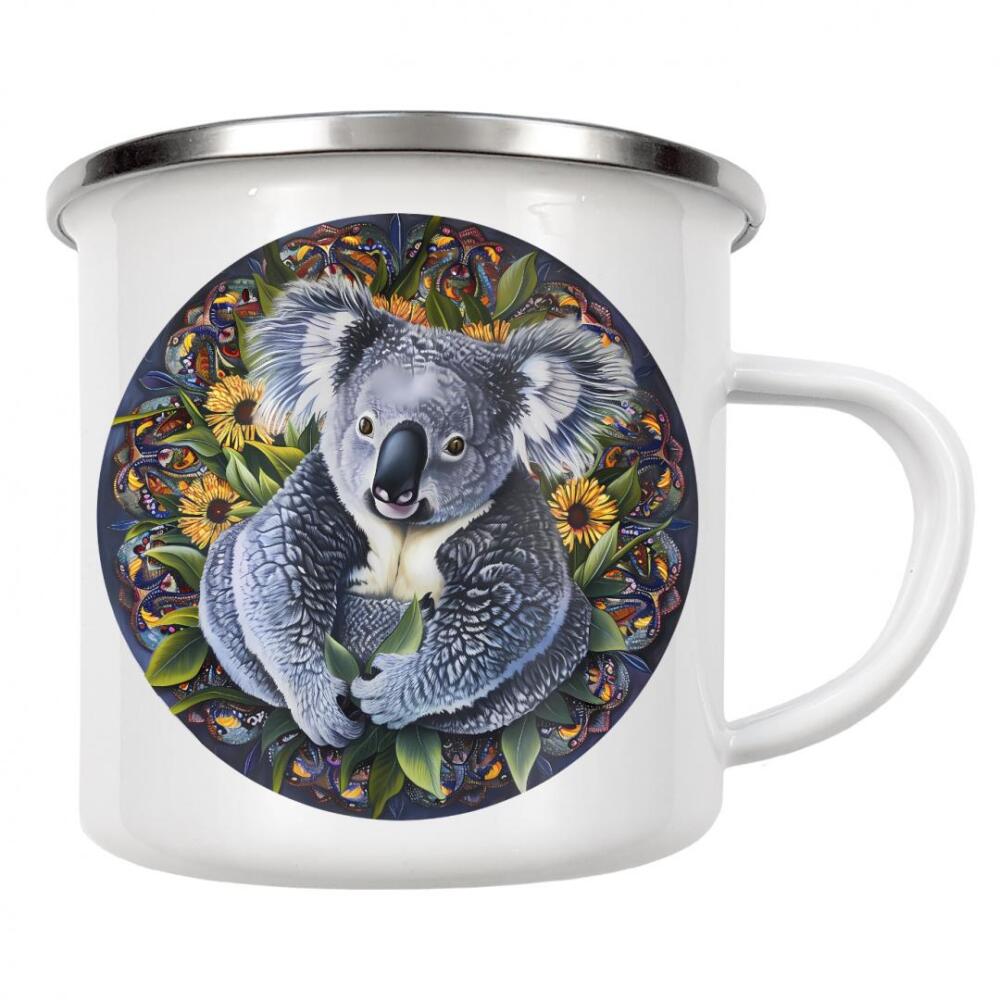 Emaille Tasse "Mandala - Koala" artboxONE - Natur,Tiere,Abstrakt