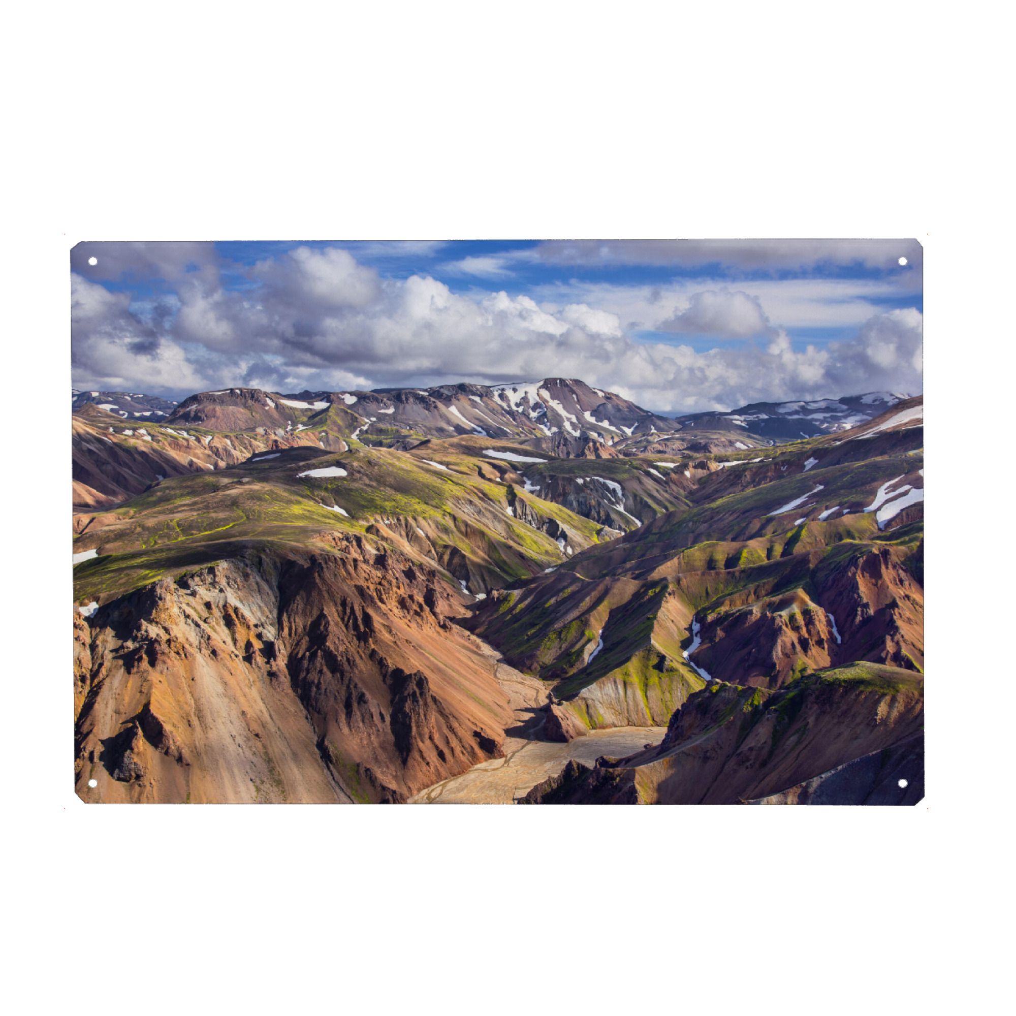 Metall Poster "Landmannalaugar Brandsgil" artboxONE - Natur,Reise