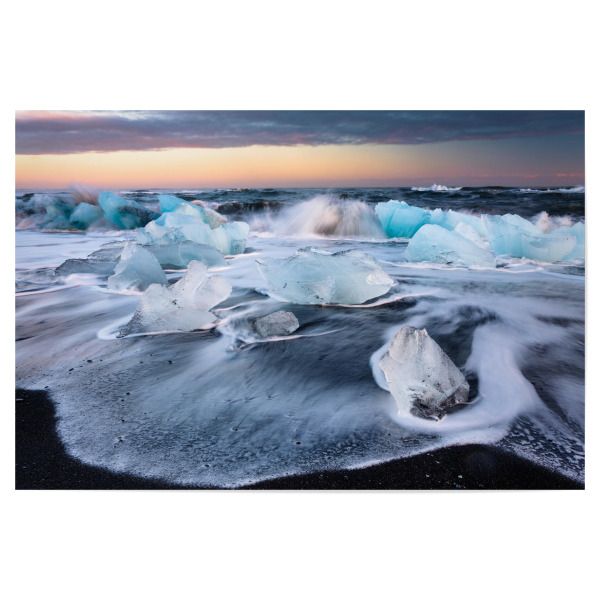 Poster "Ice beach at sunset" artboxONE - Natur,Reise / Strand und Meer