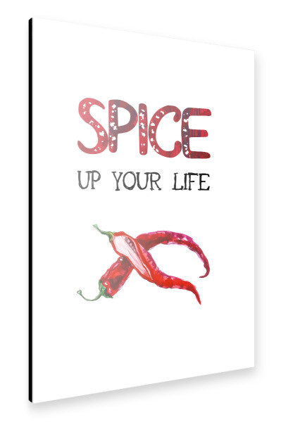 Alu-Dibond "Würze dein Leben" 30x20 cm artboxONE