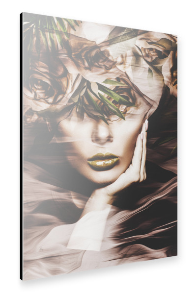 Alu-Dibond "Flowery Look V Tas" 30x20 cm artboxONE