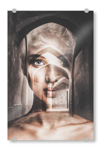 Acrylglasbild "Architectonical woman" artboxONE - Abstrakt,Menschen,Architektur