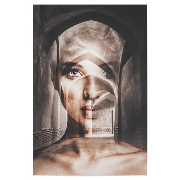 Poster 30x20 cm "Architectonical woman" artboxONE - Abstrakt,Menschen,Architektur