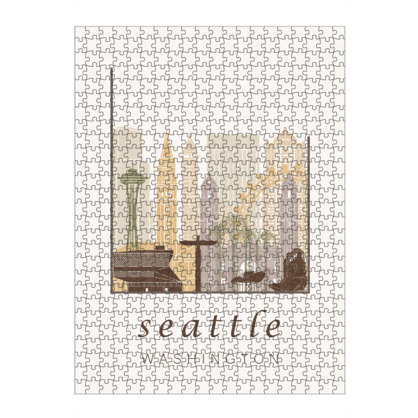 Puzzle Ravensburger "Seattle skyline rustic" artboxONE - Städte,Architektur