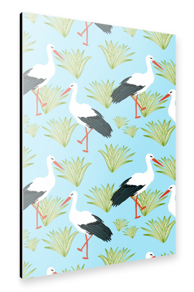 Alu-Dibond "Storks" 30x20 cm artboxONE