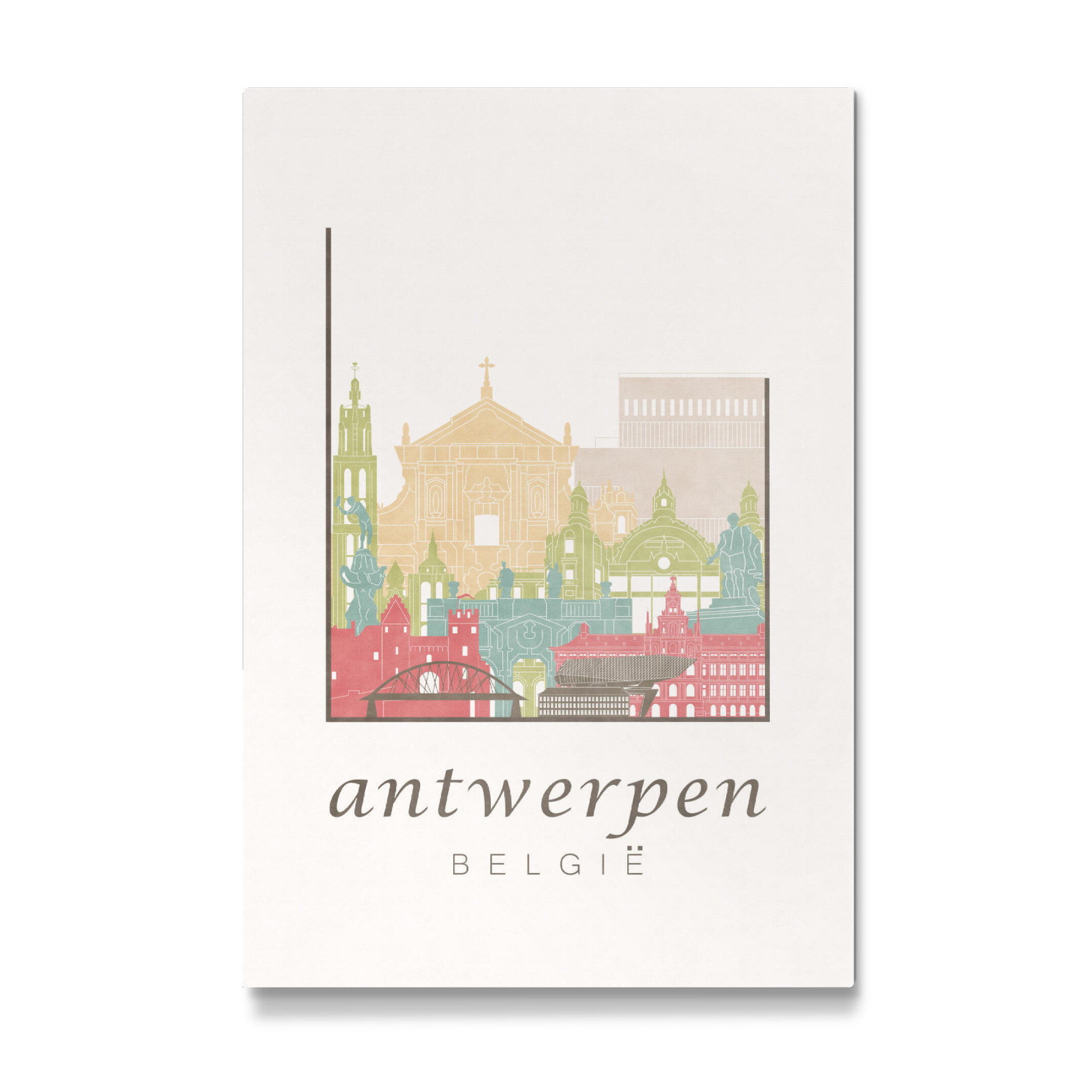 Galerie-Print "Antwerp skyline pastel" 75x50 cm artboxONE