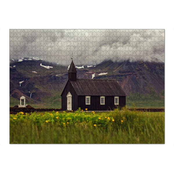 Puzzle Ravensburger "Kirche in Island" artboxONE - Natur,Reise,Architektur,Reise / Länder