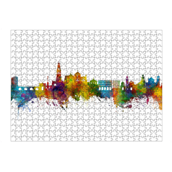 artboxONE Puzzle "Córdoba Spain Skyline" artboxONE - Städte - Córdoba,Spain,Skyline,Cityscape,Stadtbild,Watercolor,City,Stadt,Colorful,Bunt
