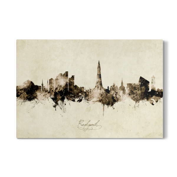 Galerie-Print "Reykjavík Iceland Skyline Sepia" 30x20 cm artboxONE