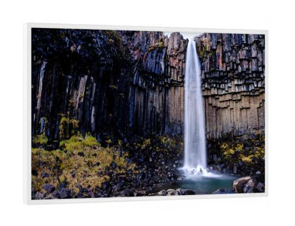 Poster mit weißem Rahmen "Svartifoss" artboxONE - Natur