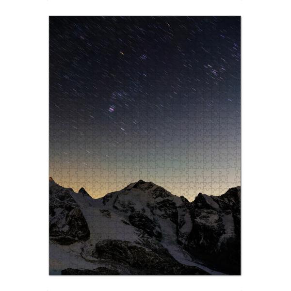 Puzzle Ravensburger "Nightscape view of Piz Bernina" artboxONE - Natur,Galaxy