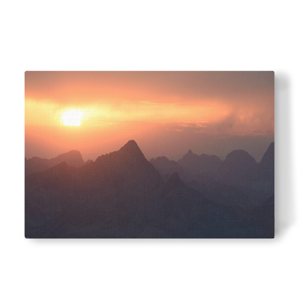 Leinwandbild "Sunset from Piz Languard" artboxONE - Natur