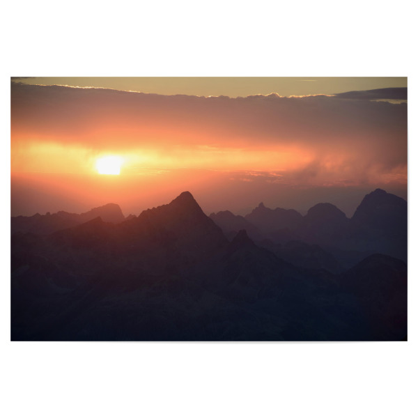 Poster "Sunset from Piz Languard" artboxONE - Natur