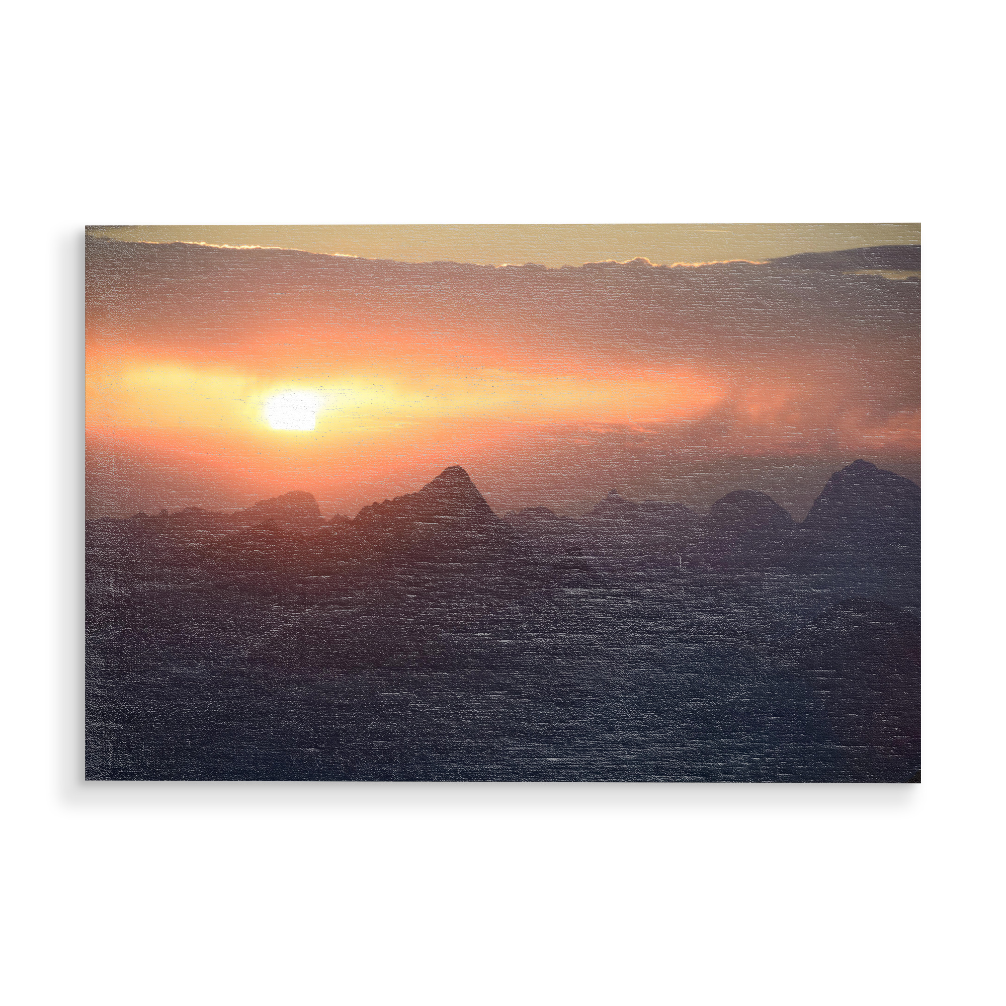 Holzbild "Sunset from Piz Languard" artboxONE - Natur