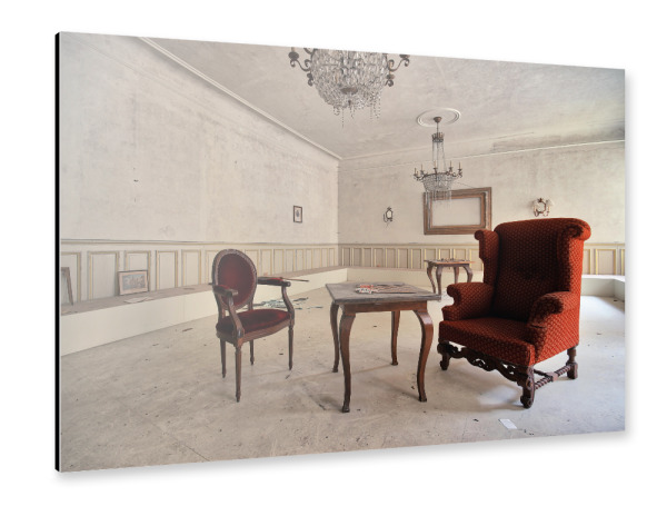 Alu-Dibond "Red Chairs" 30x20 cm artboxONE