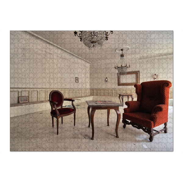 Puzzle Ravensburger "Red Chairs" artboxONE - Architektur