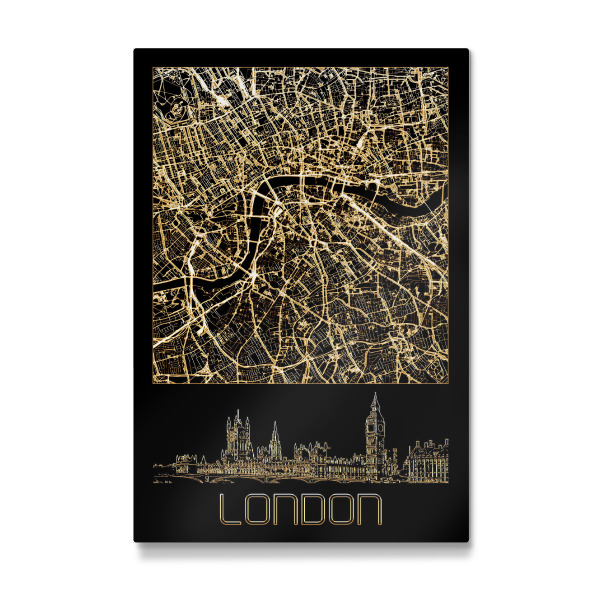 Galerie-Print "London in Gold" 30x20 cm artboxONE