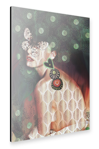 Alu-Dibond "The girl and the butterfly" 30x20 cm artboxONE