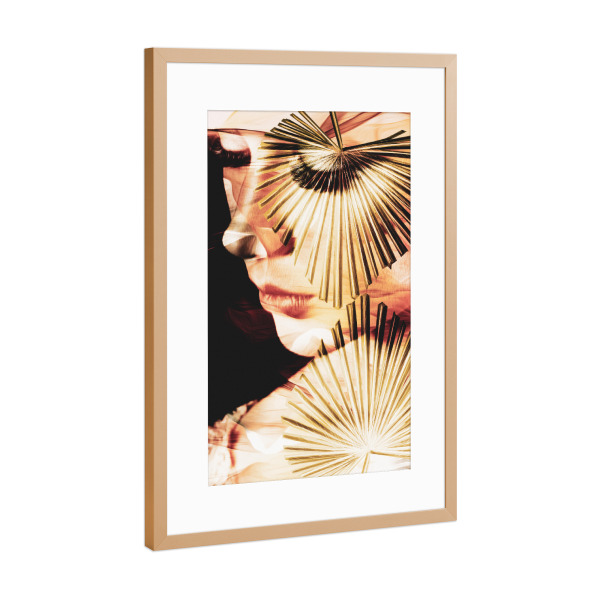 Poster mit Rahmen Kupfer "Flowery abstract Look" artboxONE - Natur,Floral,Menschen