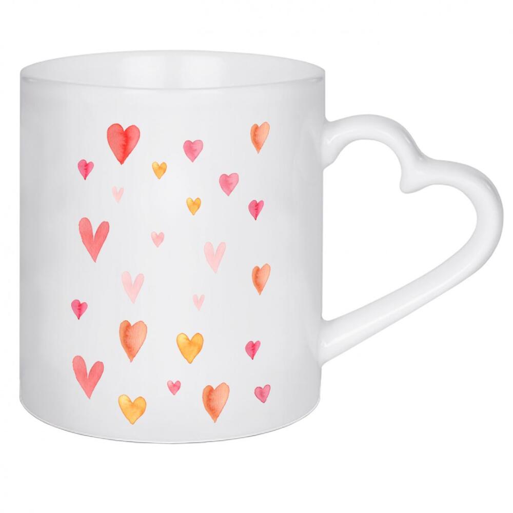 Herztasse "Bunte Herzen" artboxONE - Liebe - Bunt,Herzen,Liebe,Rot,Minimalistisch