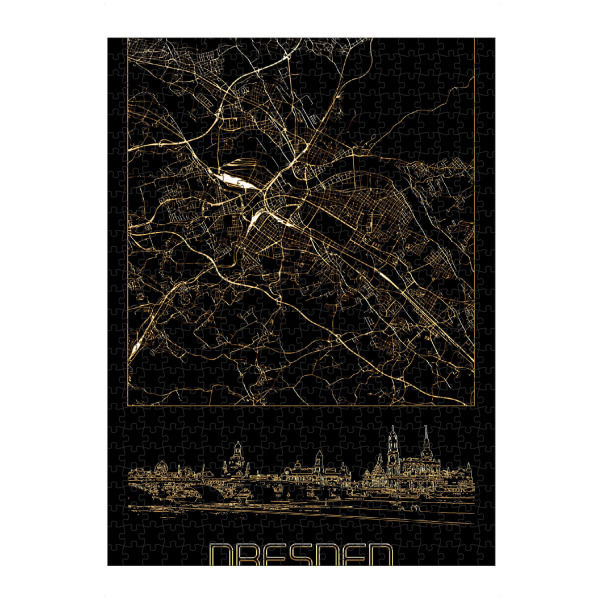 Puzzle Ravensburger "Dresden in Gold" artboxONE - Städte,Städte / Dresden
